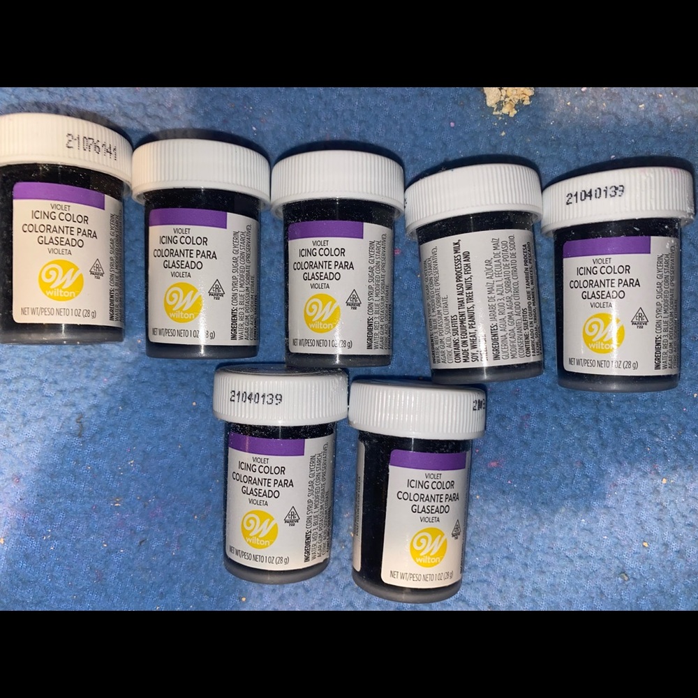 Total of 7 Purple Food coloring 1oz NEVER OPENED